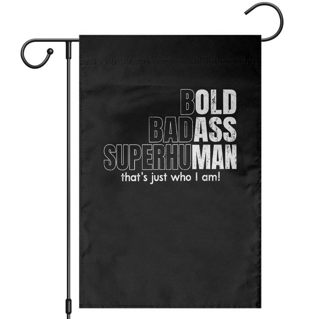 Funny Bald Dad Garden Flag Old Man Saying Gag Gift Fathers Day TS10 Black Print Your Wear