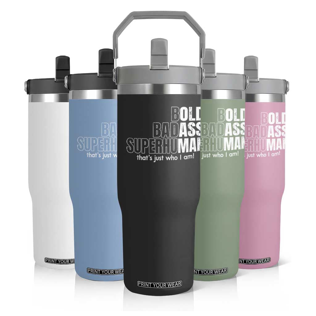 Funny Bald Dad Flip Straw Tumbler Old Man Saying Gag Gift Fathers Day TS10 Print Your Wear