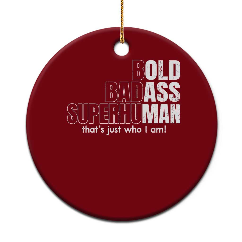 Funny Bald Dad Ceramic Ornament Old Man Saying Gag Gift Fathers Day TS10 1pc Red Print Your Wear