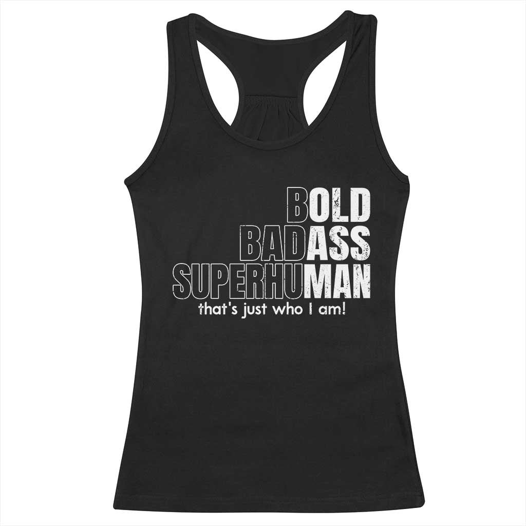 Funny Bald Dad Racerback Tank Top Old Man Saying Gag Gift Fathers Day TS10 Black Print Your Wear