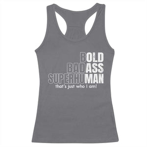Funny Bald Dad Racerback Tank Top Old Man Saying Gag Gift Fathers Day TS10 Charcoal Print Your Wear