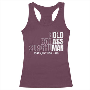 Funny Bald Dad Racerback Tank Top Old Man Saying Gag Gift Fathers Day TS10 Maroon Print Your Wear