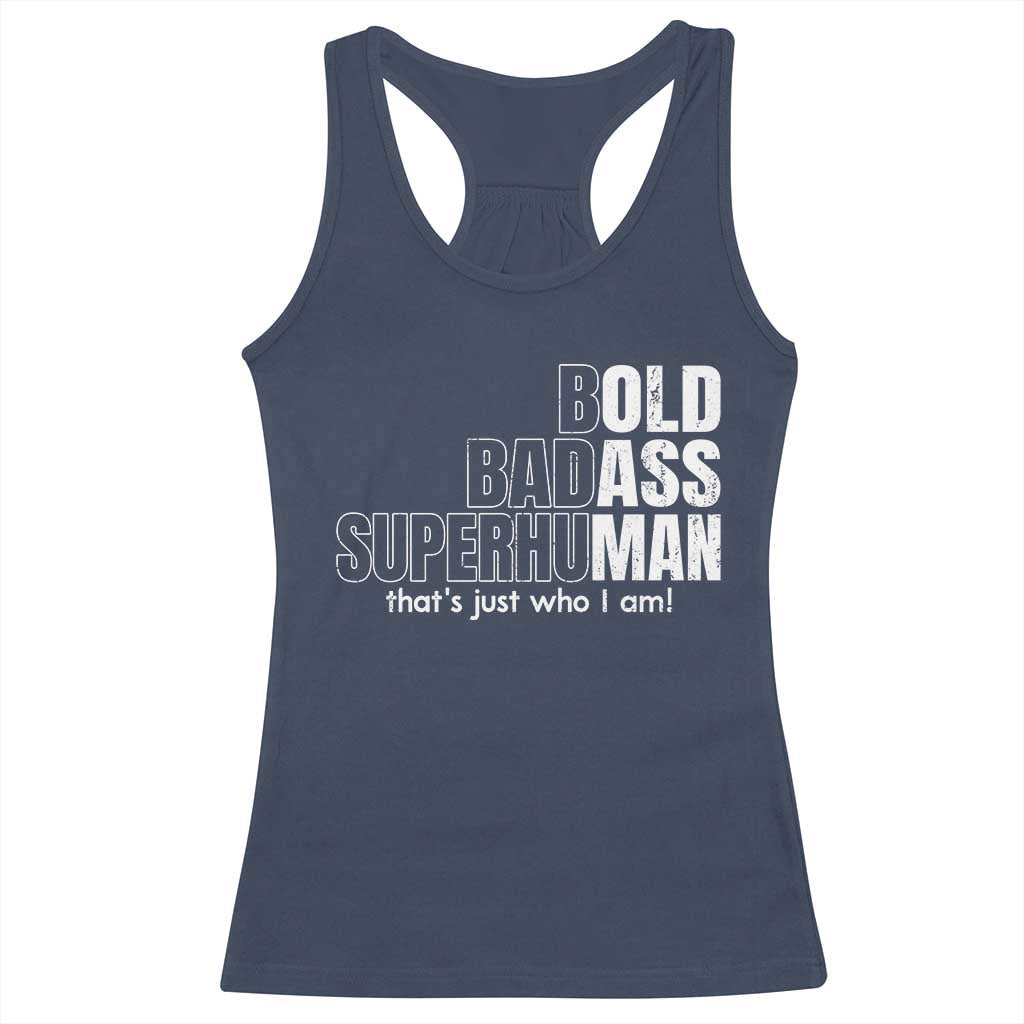 Funny Bald Dad Racerback Tank Top Old Man Saying Gag Gift Fathers Day TS10 Navy Print Your Wear