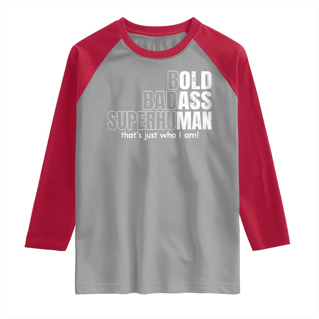 Funny Bald Dad Raglan Shirt Old Man Saying Gag Gift Fathers Day TS10 Sport Gray Red Print Your Wear