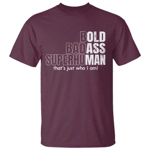 Funny Bald Dad T Shirt Old Man Saying Gag Gift Fathers Day TS10 Maroon Print Your Wear
