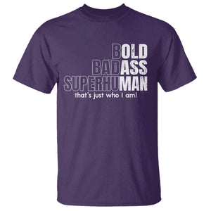 Funny Bald Dad T Shirt Old Man Saying Gag Gift Fathers Day TS10 Purple Print Your Wear