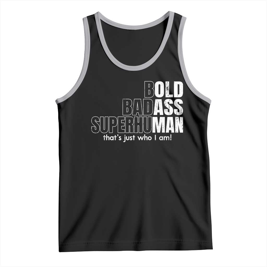 Funny Bald Dad Tank Top Old Man Saying Gag Gift Fathers Day TS10 Black Athletic Heather Print Your Wear