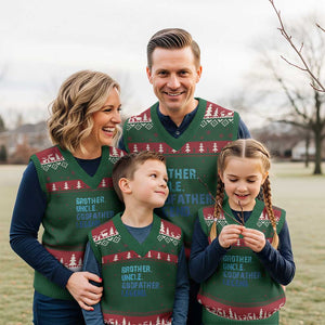 Brother Uncle Godfather Legend V-Neck Knit Sweater Vest Best Funny Uncle Fathers Day TS10 Red Green Print Your Wear