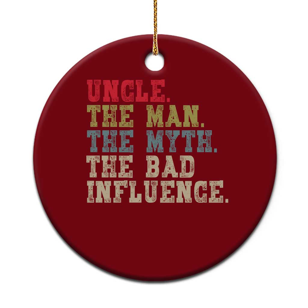 Retro Uncle Ceramic Ornament Best Funny Uncle Fathers Day TS10 1pc Red Print Your Wear
