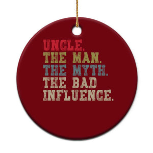 Retro Uncle Ceramic Ornament Best Funny Uncle Fathers Day TS10 1pc Red Print Your Wear