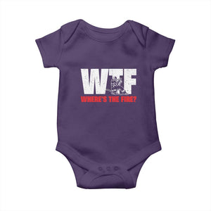 WTF Wheres The Fire Baby Onesie Funny Fireman Firefighter TS10 Purple Print Your Wear