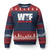 WTF Wheres The Fire Ugly Christmas Sweater Funny Fireman Firefighter TS10 Navy Red Print Your Wear
