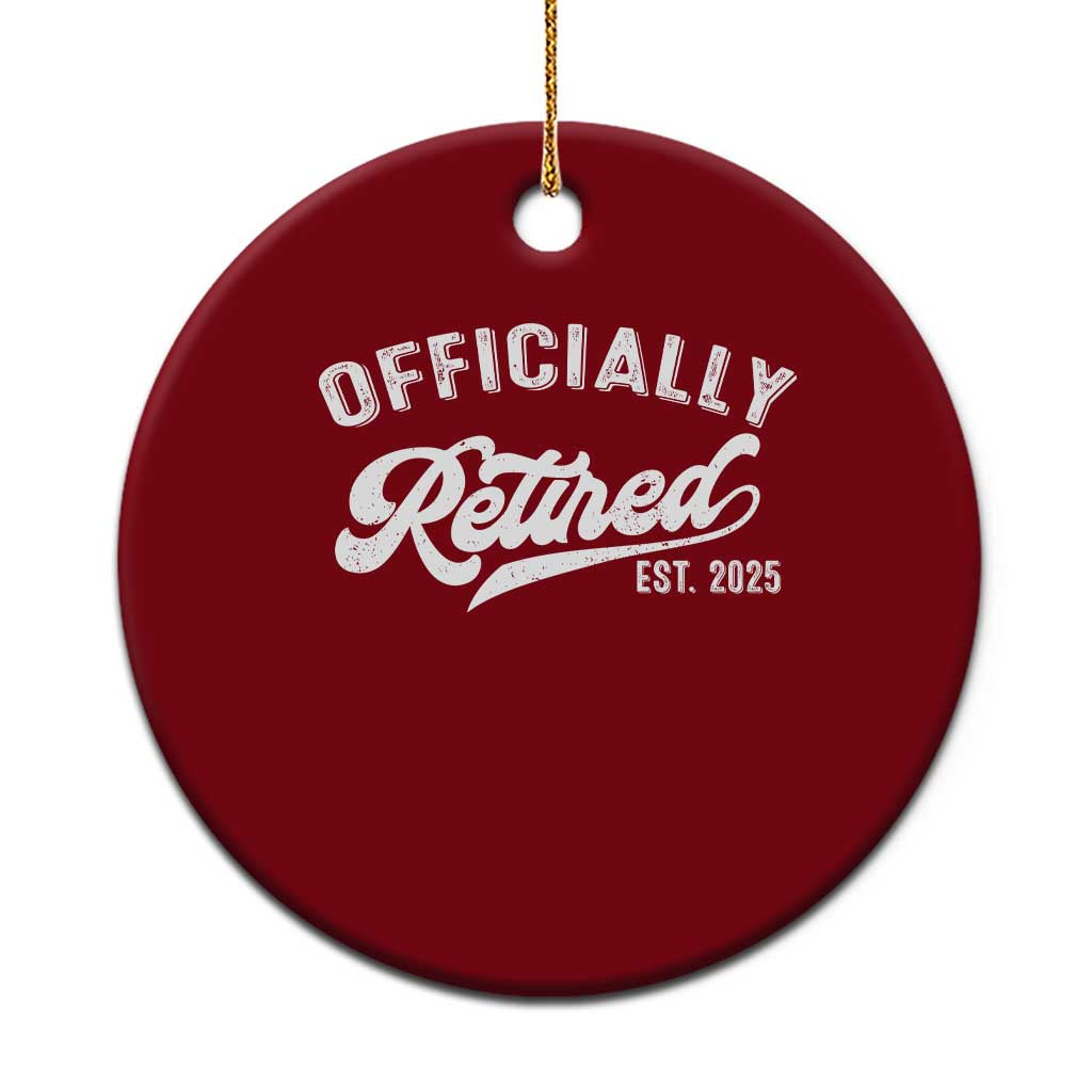 Officially Retired 2025 Ceramic Ornament Vintage Retirement TS10 1pc Red Print Your Wear