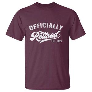 Officially Retired 2025 T Shirt Vintage Retirement TS10 Maroon Print Your Wear