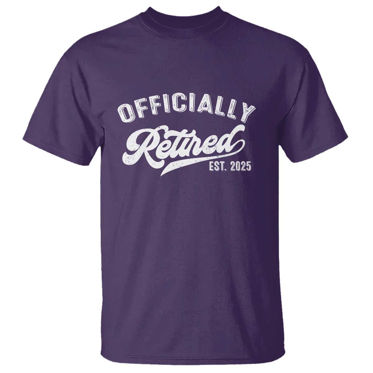 Officially Retired 2025 T Shirt Vintage Retirement TS10 Purple Print Your Wear