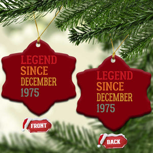 Legend Since December 1975 Ceramic Ornament Vintage Retro 50th Birthday Gifts TS10 Print Your Wear