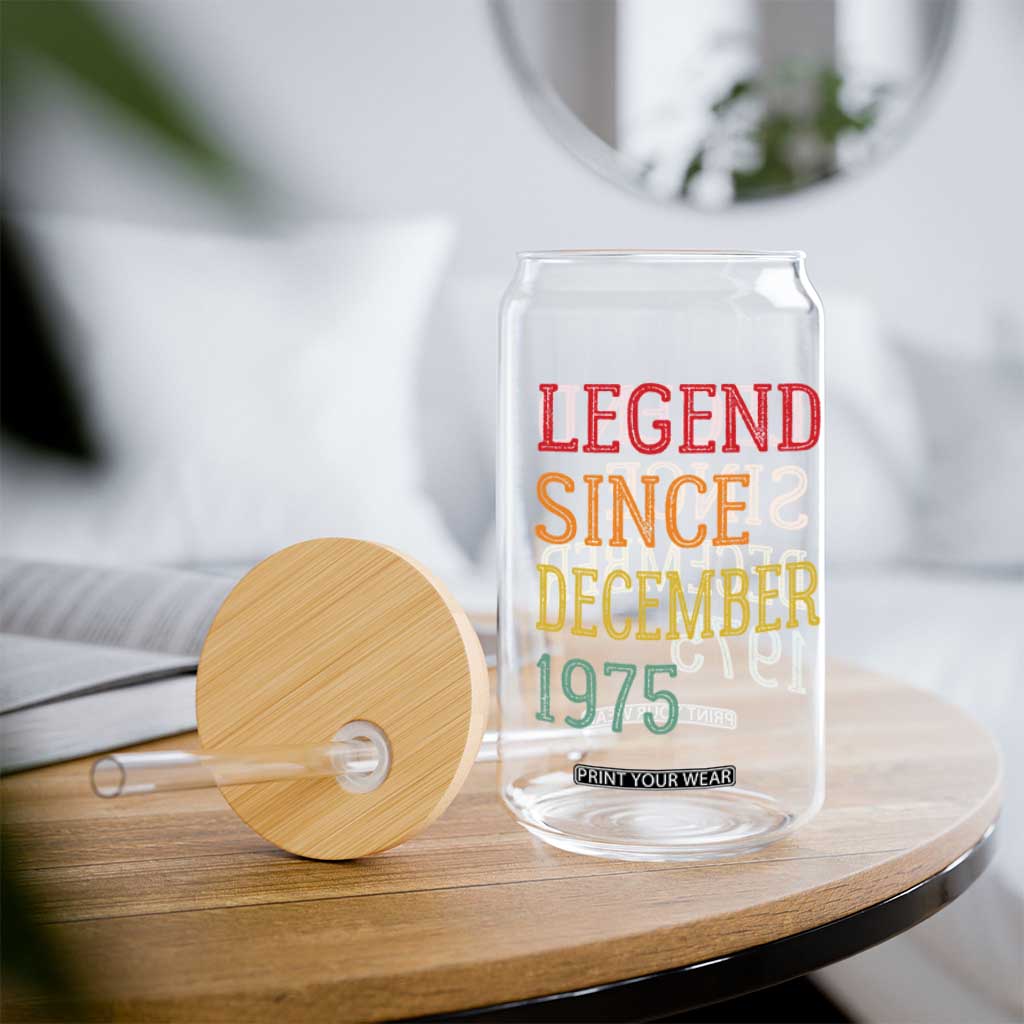 Legend Since December 1975 Glass Can Vintage Retro 50th Birthday Gifts TS10 Print Your Wear