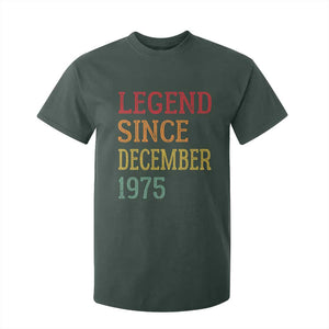 Legend Since December 1975 T Shirt For Kid Vintage Retro 50th Birthday Gifts TS10 Dark Forest Green Print Your Wear