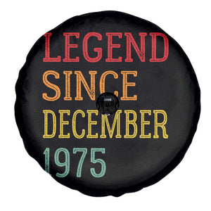 Legend Since December 1975 Spare Tire Cover Vintage Retro 50th Birthday Gifts TS10 Print Your Wear