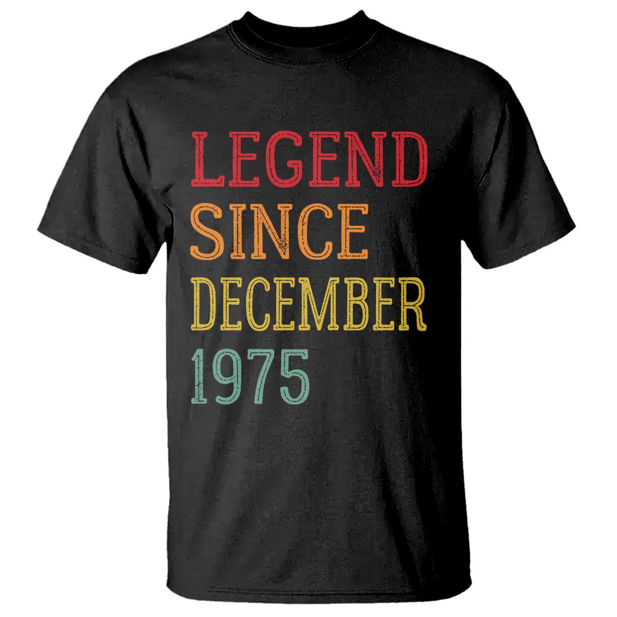 Legend Since December 1975 T Shirt Vintage Retro 50th Birthday Gifts TS10 Black Print Your Wear