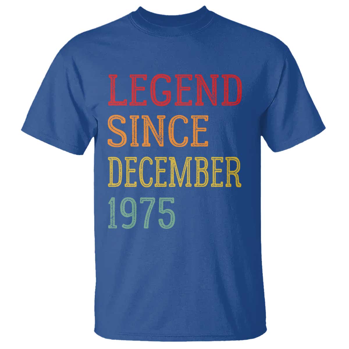 Legend Since December 1975 T Shirt Vintage Retro 50th Birthday Gifts TS10 Royal Blue Print Your Wear