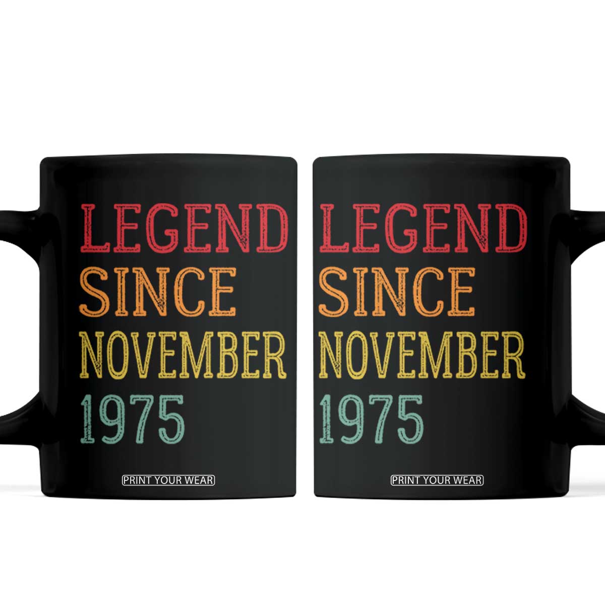 Legend Since November 1975 Coffee Mug Vintage Retro 50th Birthday Gifts TS10 Black Print Your Wear