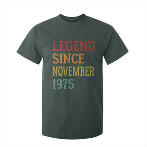 Legend Since November 1975 T Shirt For Kid Vintage Retro 50th Birthday Gifts TS10 Dark Forest Green Print Your Wear