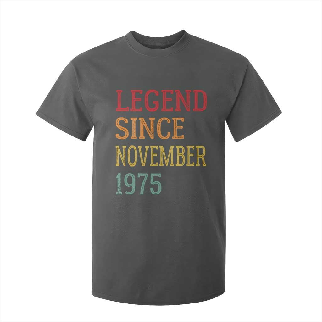 Legend Since November 1975 T Shirt For Kid Vintage Retro 50th Birthday Gifts TS10 Dark Heather Print Your Wear