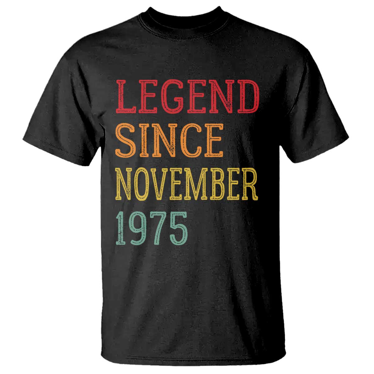 Legend Since November 1975 T Shirt Vintage Retro 50th Birthday Gifts TS10 Black Print Your Wear