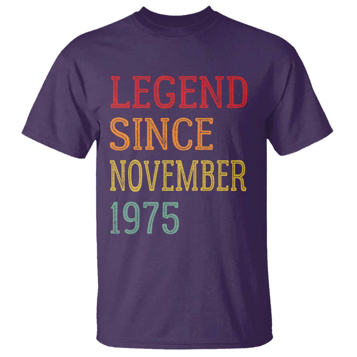 Legend Since November 1975 T Shirt Vintage Retro 50th Birthday Gifts TS10 Purple Print Your Wear