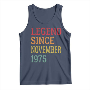 Legend Since November 1975 Tank Top Vintage Retro 50th Birthday Gifts TS10 Navy Print Your Wear