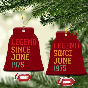 Legend Since June 1975 Ceramic Ornament Vintage Retro 50th Birthday Gifts TS10 Print Your Wear