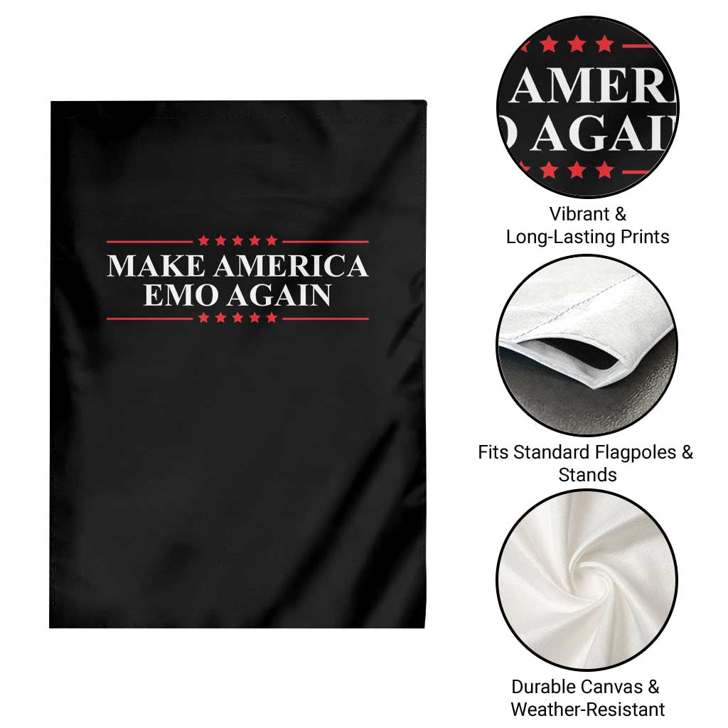 Make America Emo Again Garden Flag Funny Goth Gothic US TS10 Print Your Wear