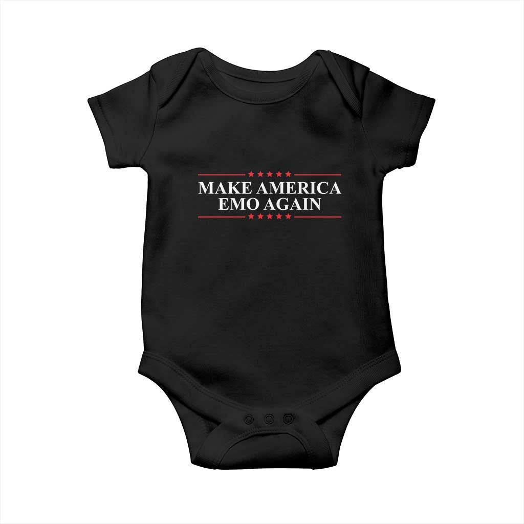 Make America Emo Again Baby Onesie Funny Goth Gothic US TS10 Black Print Your Wear