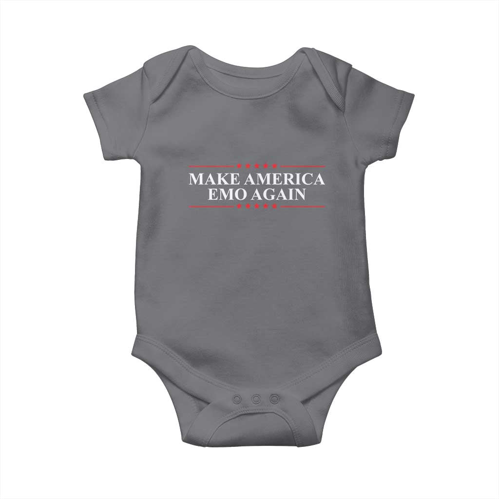 Make America Emo Again Baby Onesie Funny Goth Gothic US TS10 Charcoal Print Your Wear