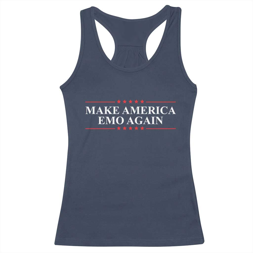 Make America Emo Again Racerback Tank Top Funny Goth Gothic US TS10 Navy Print Your Wear