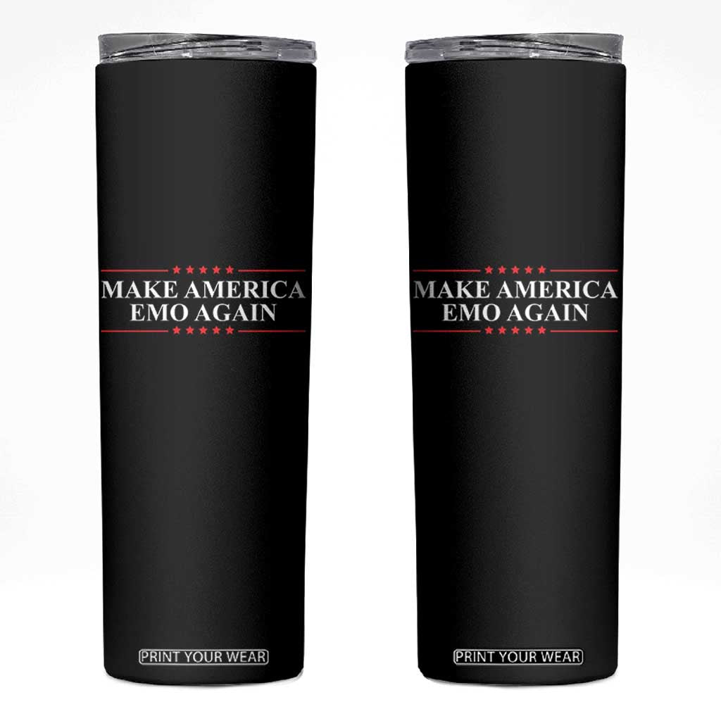 Make America Emo Again Skinny Tumbler Funny Goth Gothic US TS10 Black Print Your Wear
