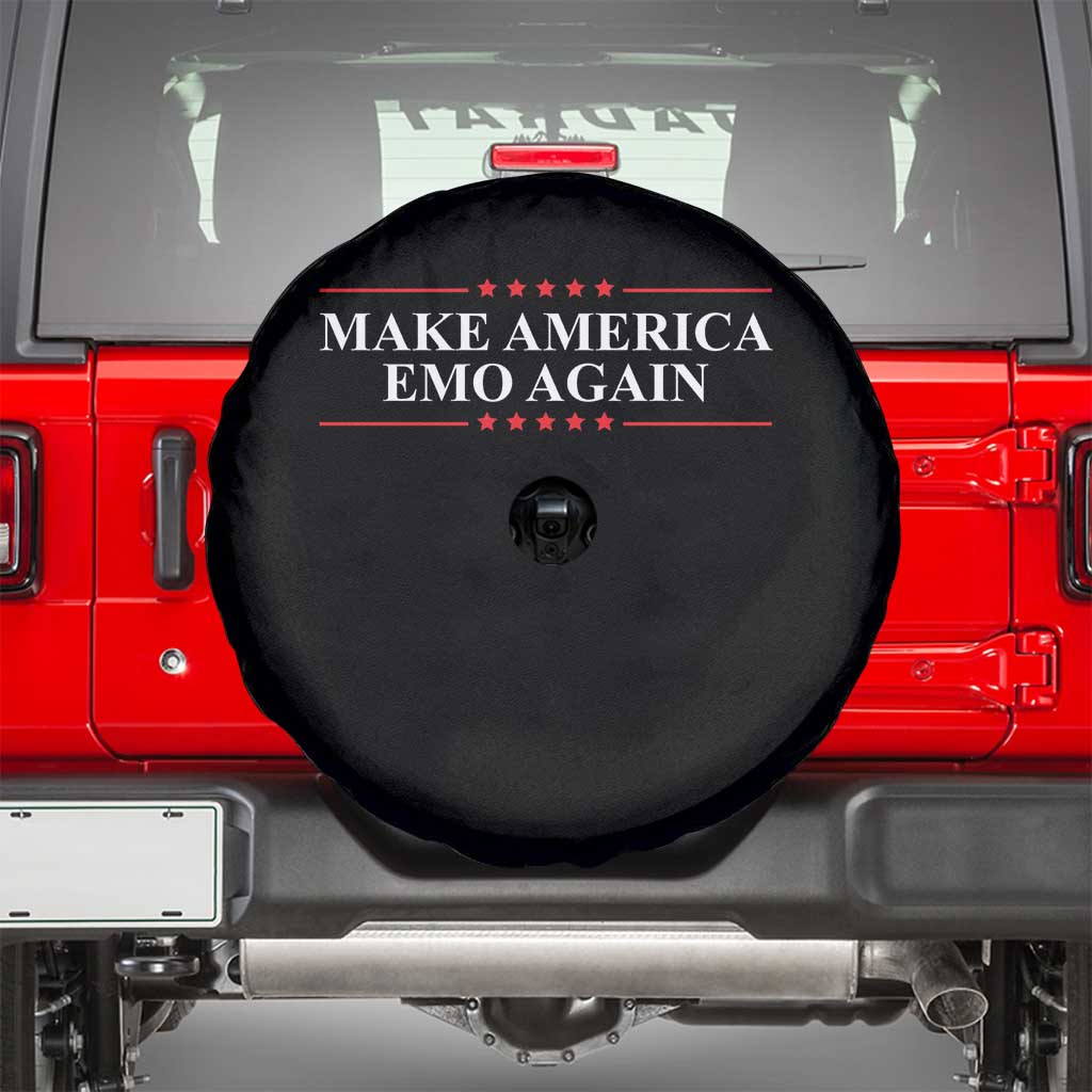 Make America Emo Again Spare Tire Cover Funny Goth Gothic US TS10 Black Print Your Wear