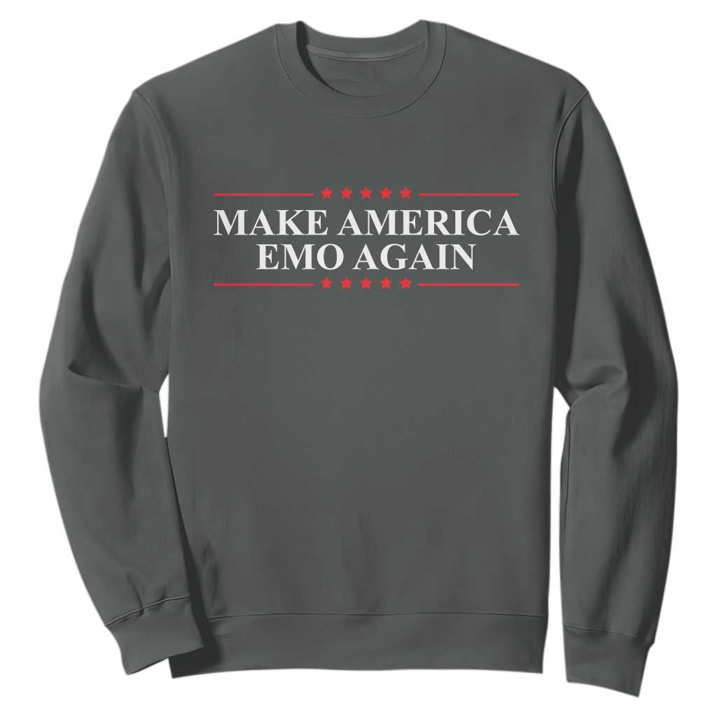 Make America Emo Again Sweatshirt Funny Goth Gothic US TS10 Dark Heather Print Your Wear