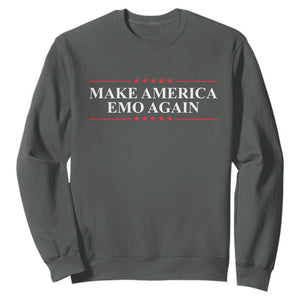 Make America Emo Again Sweatshirt Funny Goth Gothic US TS10 Dark Heather Print Your Wear
