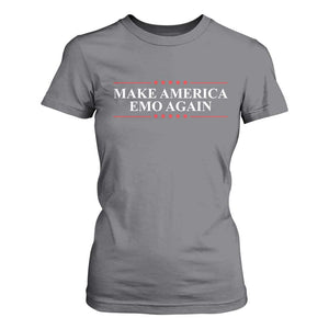 Make America Emo Again T Shirt For Women Funny Goth Gothic US TS10 Charcoal Print Your Wear