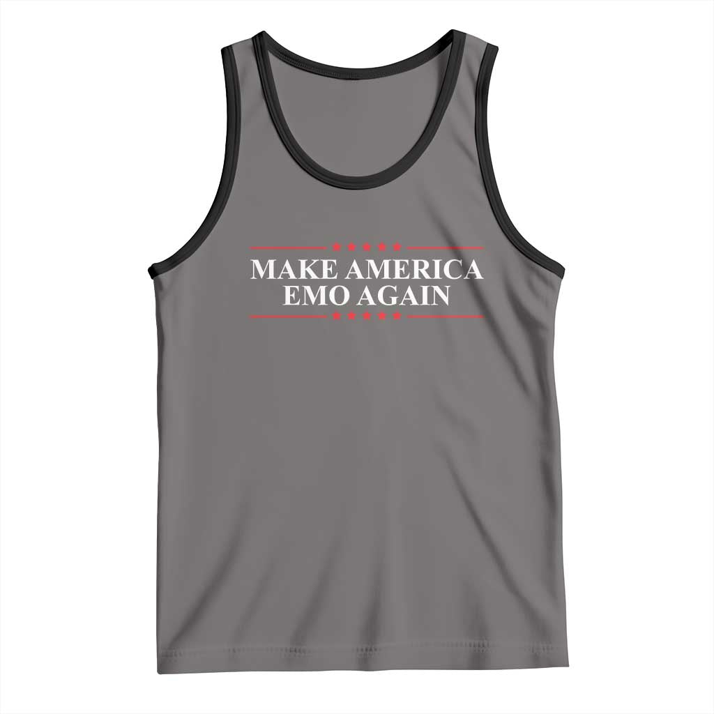 Make America Emo Again Tank Top Funny Goth Gothic US TS10 Deep Heather Black Print Your Wear
