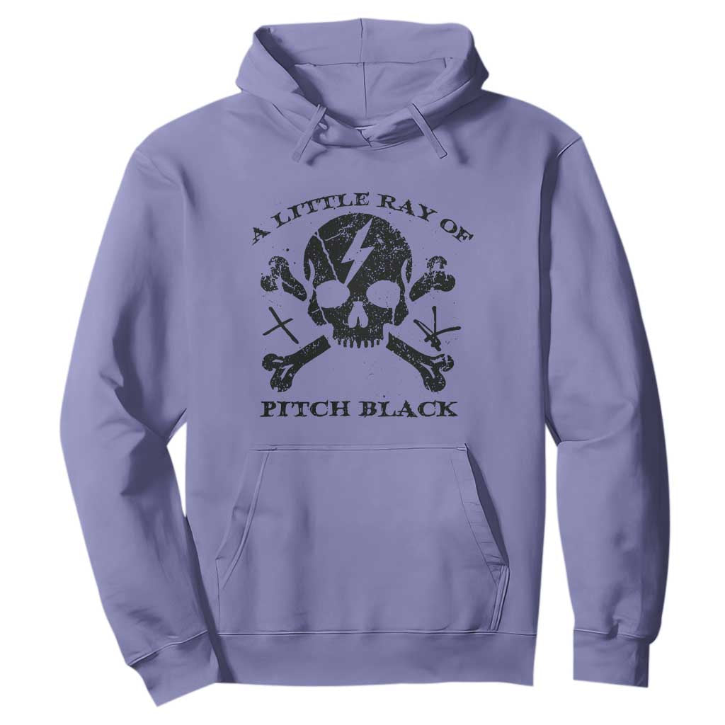 A Little Ray of Pitch Black Hoodie Dark Humor Sarcastic Halloween Spooky Skull TS10 Violet Print Your Wear