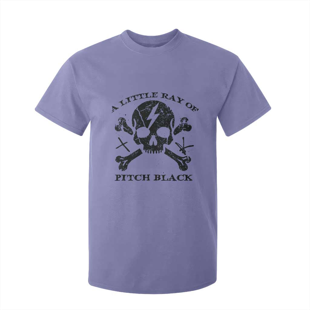 A Little Ray of Pitch Black T Shirt For Kid Dark Humor Sarcastic Halloween Spooky Skull TS10 Violet Print Your Wear