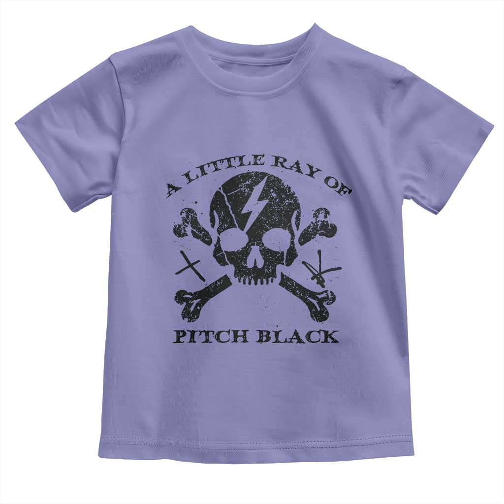 A Little Ray of Pitch Black Toddler T Shirt Dark Humor Sarcastic Halloween Spooky Skull TS10 Violet Print Your Wear