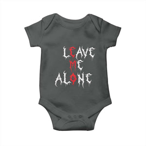Leave me Alone Emo Baby Onesie Aesthetic Goth Scene Alternative Music TS10 Dark Heather Print Your Wear