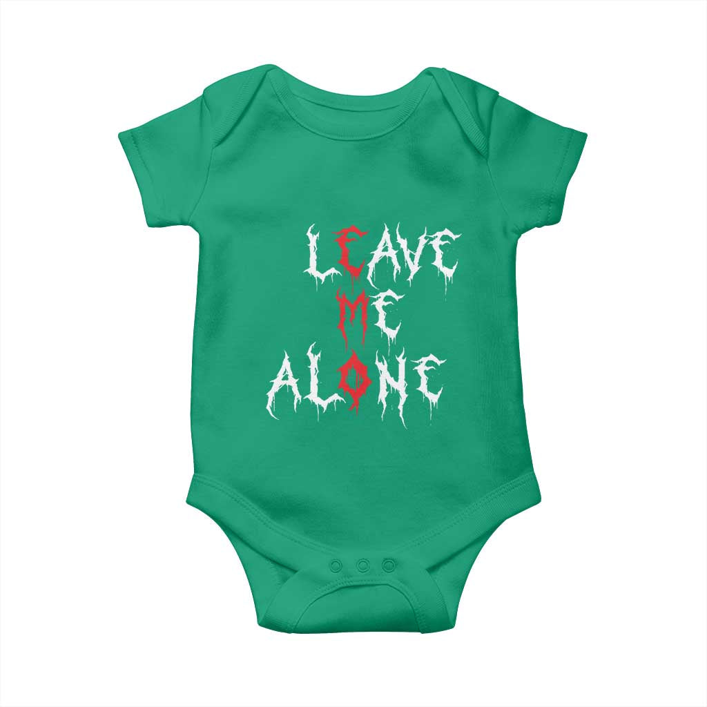 Leave me Alone Emo Baby Onesie Aesthetic Goth Scene Alternative Music TS10 Irish Green Print Your Wear