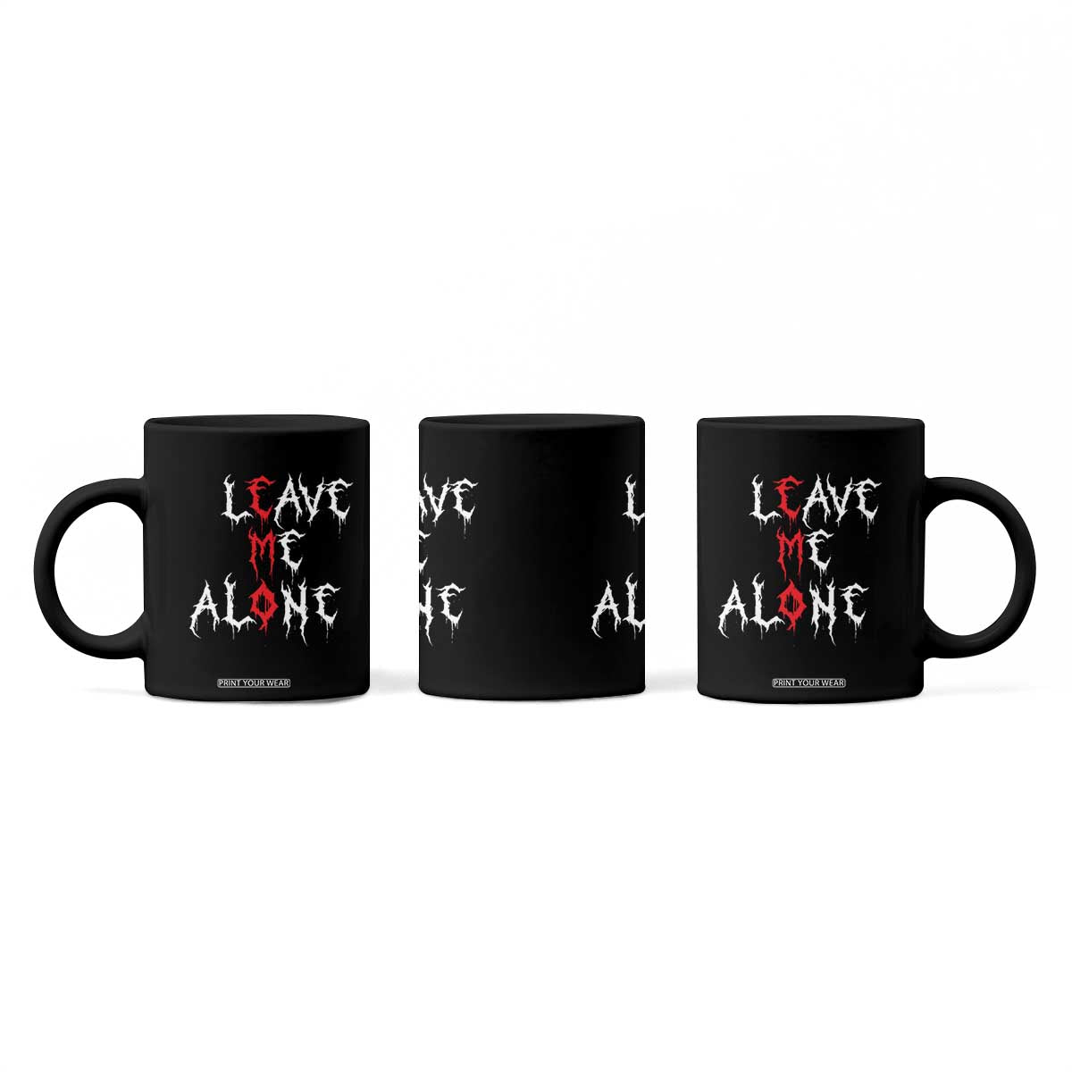 Leave me Alone Emo Coffee Mug Aesthetic Goth Scene Alternative Music TS10 Print Your Wear