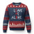 Leave me Alone Emo Ugly Christmas Sweater Aesthetic Goth Scene Alternative Music TS10 Navy Red Print Your Wear