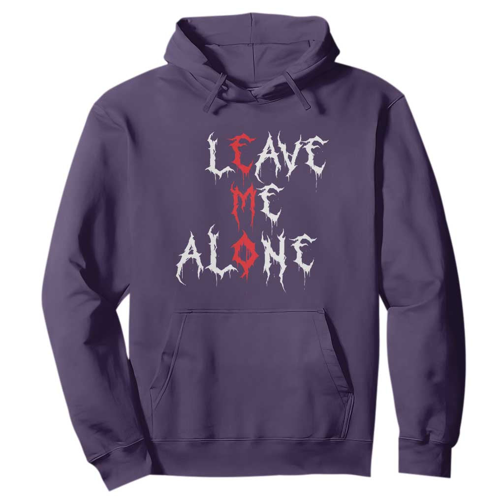 Leave me Alone Emo Hoodie Aesthetic Goth Scene Alternative Music TS10 Purple Print Your Wear